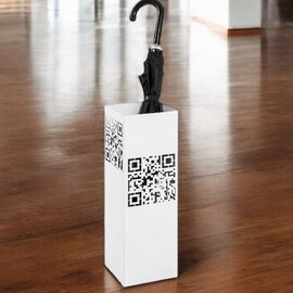 Starke Metal Umbrella Stand In White