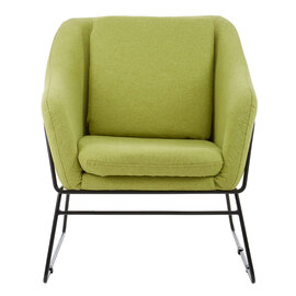 Porrima Green Chair With Stainless Steel Legs     