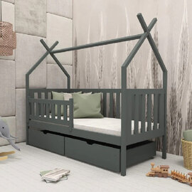Suva Wooden Day Bed With Bonnell Mattress In Graphite