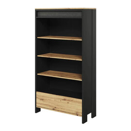 Swift Kids Wooden Bookcase 3 Shelves In Artisan Oak And LED
