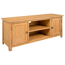 Syracuse Wooden TV Stand With 2 Doors - Natural