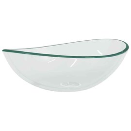 Tacoma Oval Countertop Basin Without Waste 545mm Wide 0TH - Clear Glass