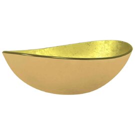 Tacoma Oval Countertop Basin Without Waste 545mm Wide 0TH - Gold Glass
