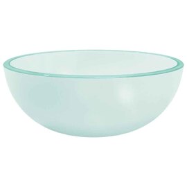 Tacoma Round Countertop Basin Without Waste 300mm Wide 0TH - Frosted Glass