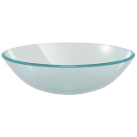 Tacoma Round Countertop Basin Without Waste 420mm Wide 0TH - Frosted Glass