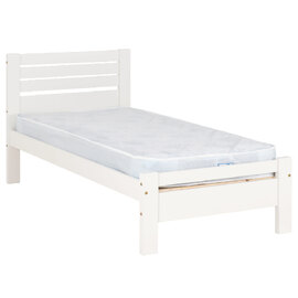 Talox Wooden Single Bed In White