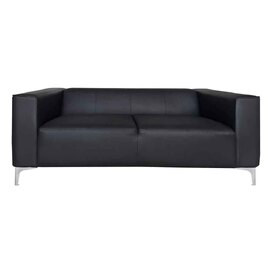 Taormina PU Leather 2 Seater Sofa in Black