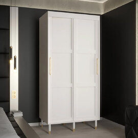 Tarboro Wooden 100cm Wardrobe With 2 Sliding Doors In White