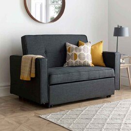 Taren Fabric 2 Seater Sofa Bed in Grey
