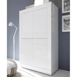 Taylor High Gloss Highboard With 4 Doors In White