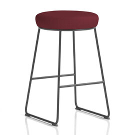 Teaneck Fabric Stool With Metal Frame In Ginseng Chilli