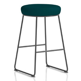 Teaneck Fabric Stool With Metal Frame In Maringa Teal