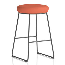 Teaneck Fabric Stool With Metal Frame In Quest Crab