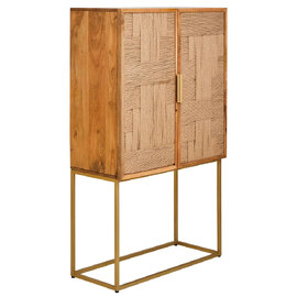 Teaneck Wooden Storage Cabinet With 2 Doors In Natural