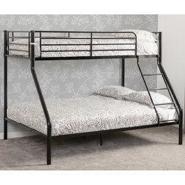 Tendon Metal Triple Sleeper Bunk Bed In Black