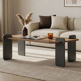 Tervan Rectangular Wooden Coffee Table in Atlantic Pine and Anthracite