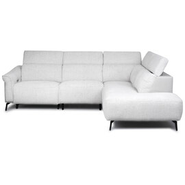 Thorndale Fabric Electric Recliner Corner Sofa Suite - Light Grey