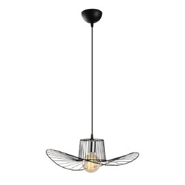 Titan Metal Hat Shape Ceiling Pendant Light in Black