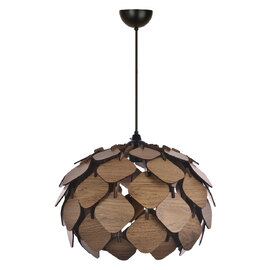Tom Large Wooden Chandelier Light in Brown