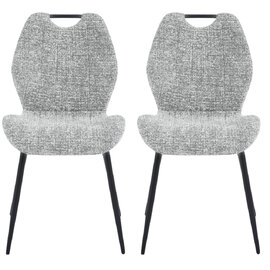 Tomah Light Grey Fabric Dining Chairs - Pair