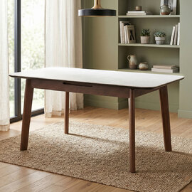 Tomah Sintered Stone Top Extending Dining Table in Walnut