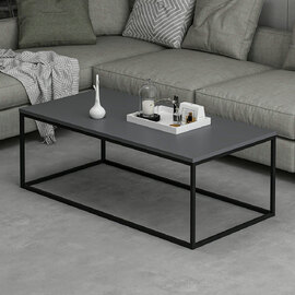 Torano Wooden Coffee Table with Metal Frame in Anthracite