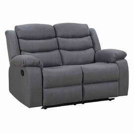 Torlix Fabric Recliner 2 Seater Sofa in Dark Grey