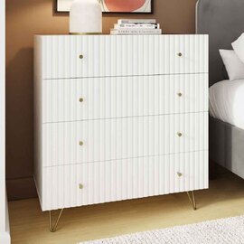 Torrington Wooden Chest of 4 Drawers in White