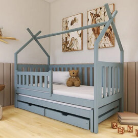 Tracy Wooden Day Bed With Bonnell Mattress And Trundle In Grey