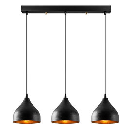 Trendline 3 Light Metal Ceiling Pendant Light in Black