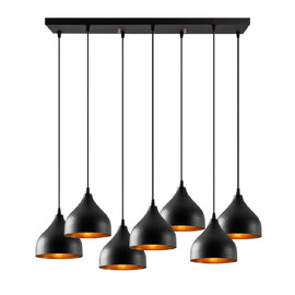 Trendline 7 Light Metal Ceiling Pendant Light in Black
