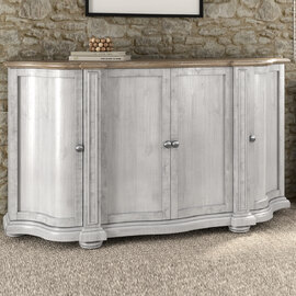 Trenton Wooden Sideboard With 4 Doors - Grey
