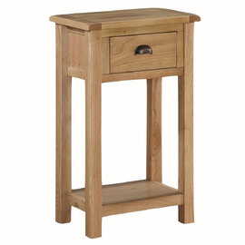 Trevino Wooden Side Table With 1 Drawer In Oak