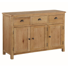 Trevino Wooden Sideboard With 3 Doors 3 Drawers In Oak