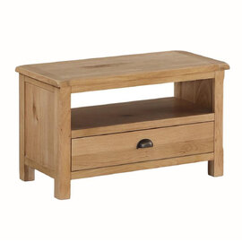 Trevino Wooden TV Stand With 1 Drawer In Oak