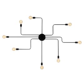 Truva Large Metal Ceiling Light in Black