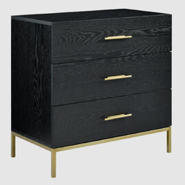 Tulare Wooden Chest Of 3 Drawers In Wenge