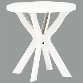 Turlock Round Plastic Bistro Table In White