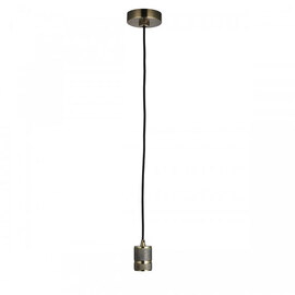 Urban Wall Hung Pendant Light In Antique Brass