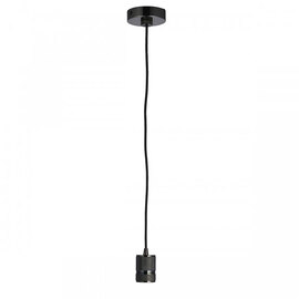 Urban Wall Hung Pendant Light In Black Chrome