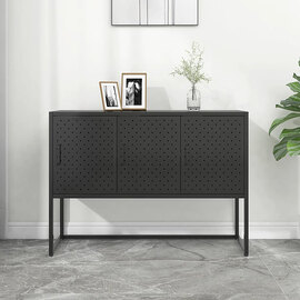 Utara Steel Storage Cabinet With 3 Doors In Black