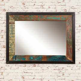 Utica Large Bedroom Wall Mirror With Satin Lacquer Wooden Frame