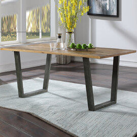 Utica Wooden Rectangular Dining Table In Satin Lacquer