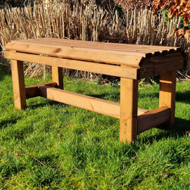 Vail Wooden Garden Backless Bench In Natural