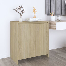 Variel Wooden Sideboard With 2 Doors In Sonoma Oak