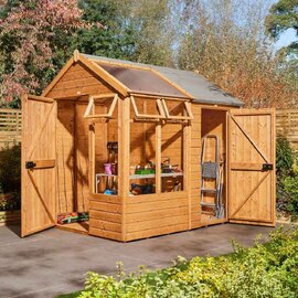 Verdant 6x8 Wooden Summerhouse with Store in Natural
