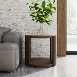 Vermont Wooden Side Table in Walnut