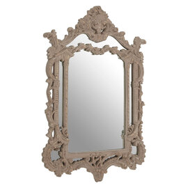 Vesey Wall Bedroom Mirror In Weathered Antique Grey Frame