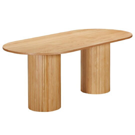Vevey Large Wooden Oval Dining Table In Oak