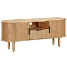 Vevey Wooden TV Stand With 2 Doors 1 Drawer In Oak